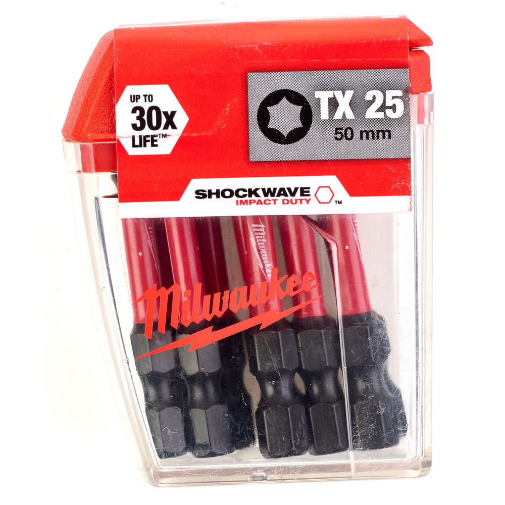 Milwaukee skrutkovací bit Shockwave TX25 50mm (10ks)