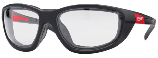 Milwaukee vysoko odolné ochranné okuliare s priehľadným sklom a tesnením