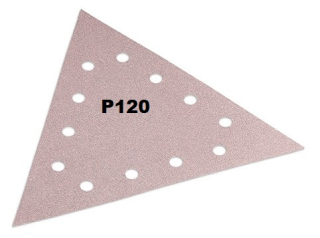Flex brúsny papier na suchý zips trojuholník 290mm P120 (1ks)